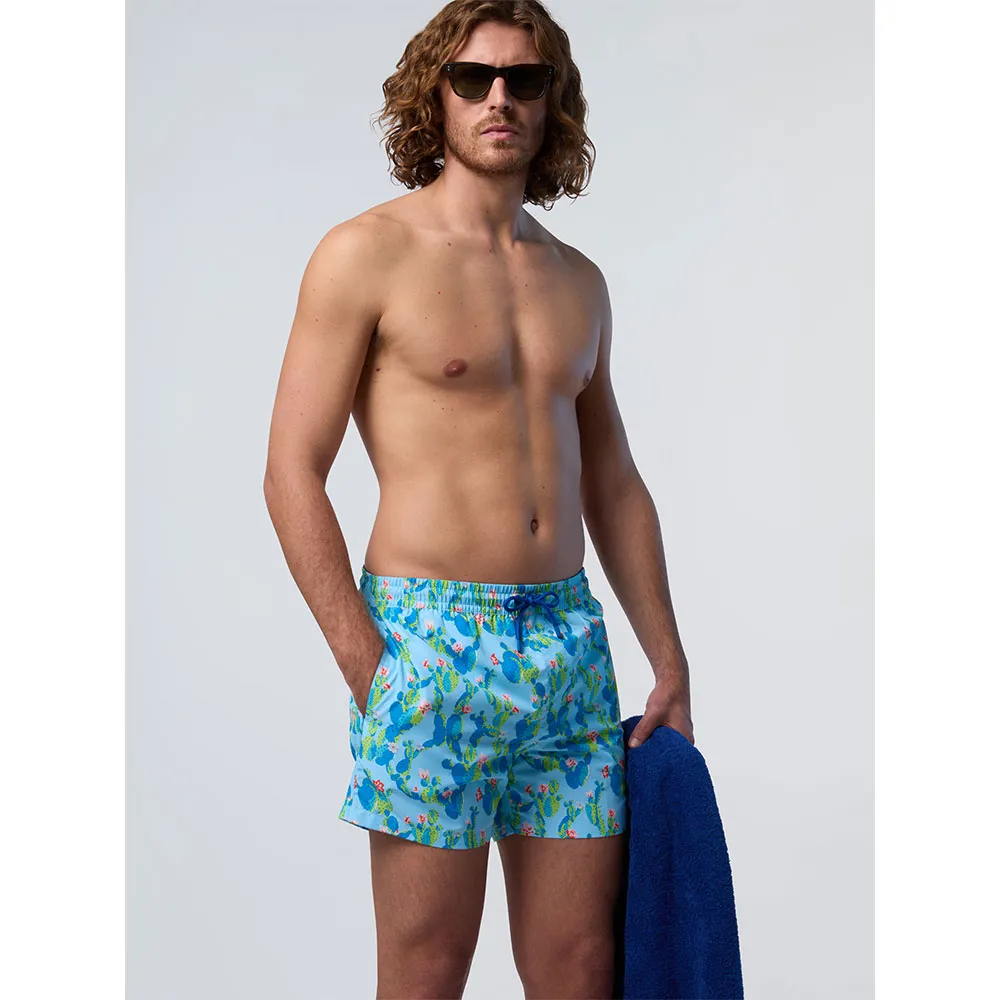 Купить North sails 673746-C011-XS плавательные шорты Allover Volley Light Blue / Cactus Print XS 7ft.ru в интернет магазине Семь Футов