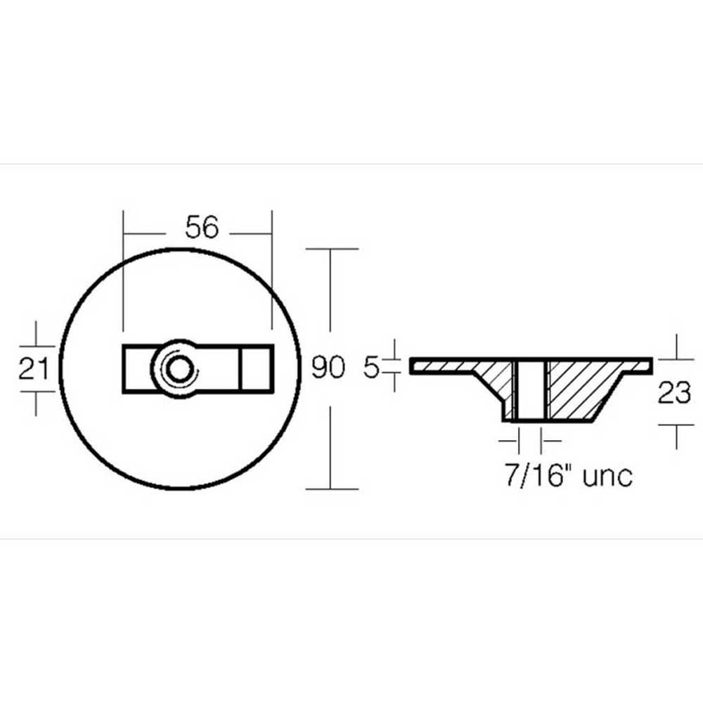 Купить Tecnoseal 2626319A Verado Alpha Bravo Алюминиевый пластинчатый анод  Silver 90 x 23 mm  7ft.ru в интернет магазине Семь Футов