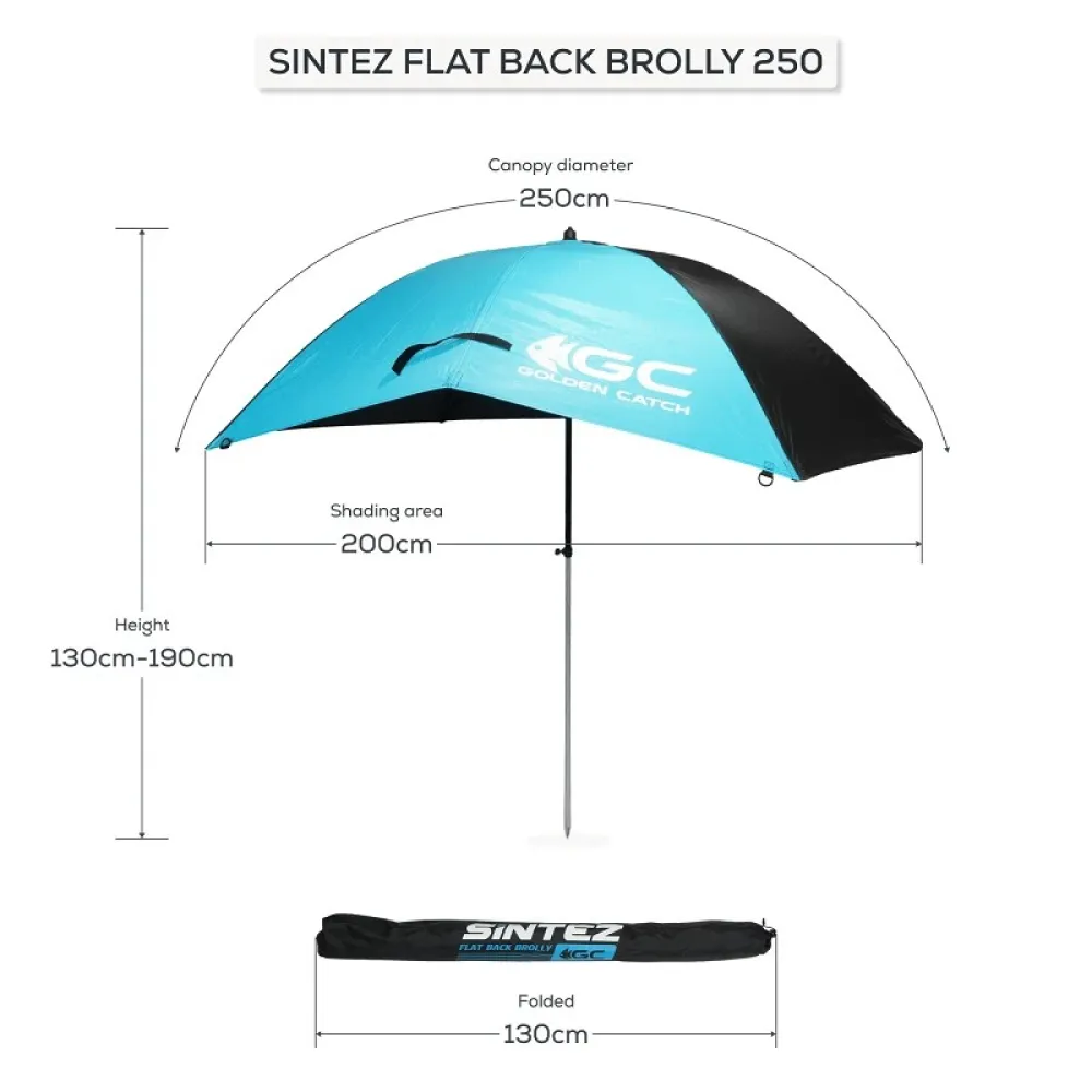 Купить Golden catch 7739005 зонт Sintez Black / Light Blue 180x10x7 190 cm 7ft.ru в интернет магазине Семь Футов