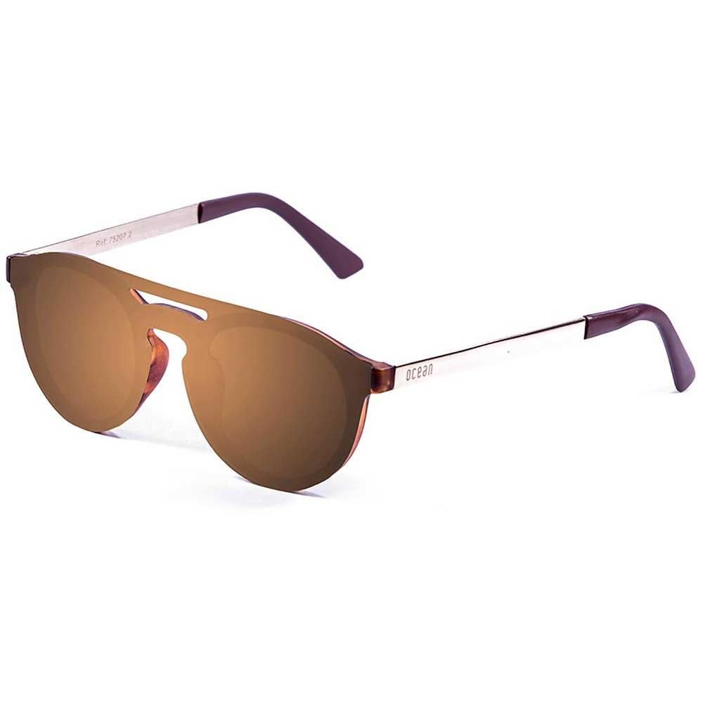 Купить Ocean sunglasses 75207.2 поляризованные солнцезащитные очки San Marino Matte Demy Brown Brown Flat/CAT3 7ft.ru в интернет магазине Семь Футов