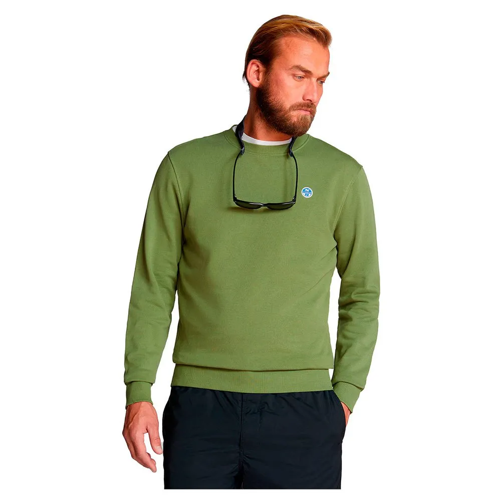 Купить North sails 691000-0422-2 Толстовка Logo Зеленый  Olive Green S 7ft.ru в интернет магазине Семь Футов
