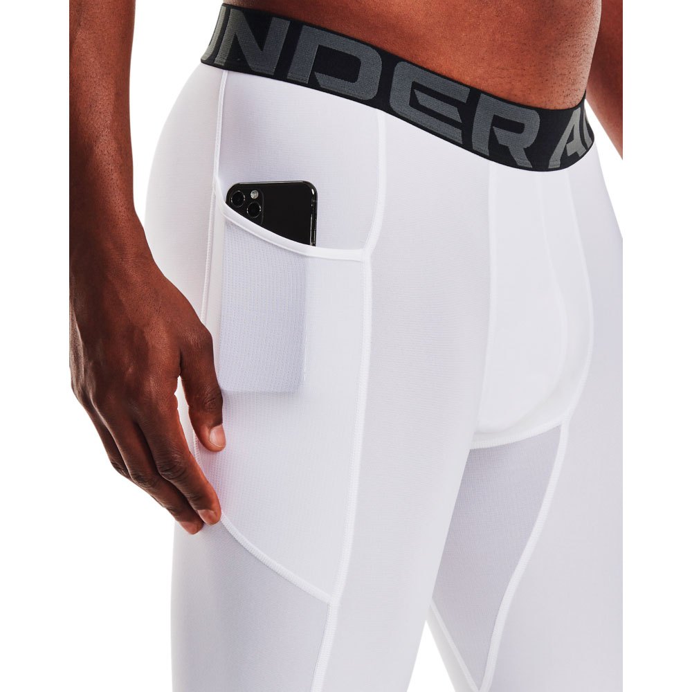 Купить Under armour 1361602-100-SMT Компрессионные шорты HeatGear Белая White / Black S 7ft.ru в интернет магазине Семь Футов