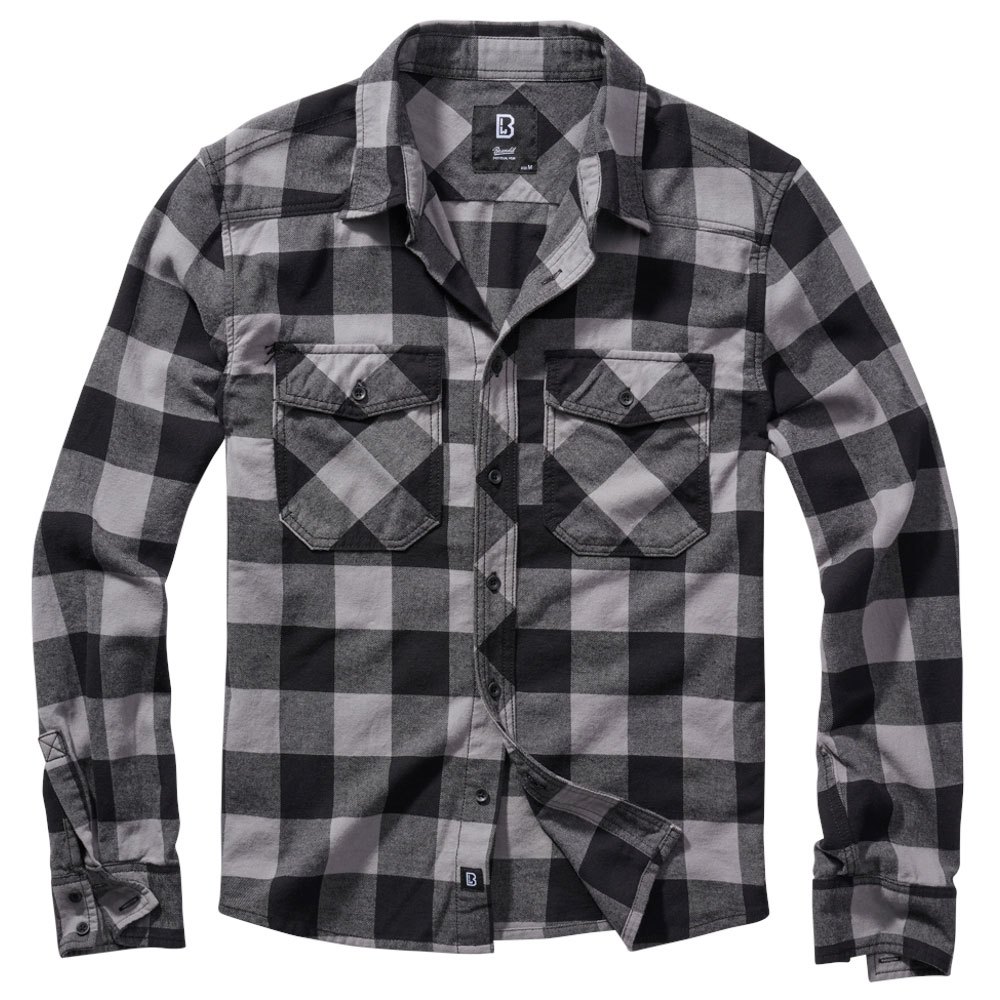 Купить Brandit 4002-221-L Рубашка с длинным рукавом Check Черный Black / Charcoal L 7ft.ru в интернет магазине Семь Футов