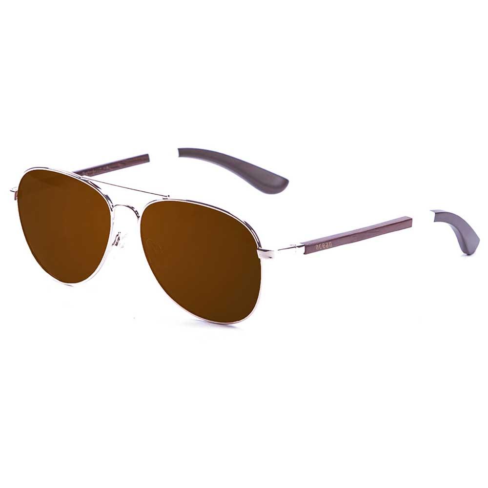 Купить Ocean sunglasses 18110.16 Деревянные поляризованные солнцезащитные очки San Remo Pear Wood Brown/CAT3 7ft.ru в интернет магазине Семь Футов