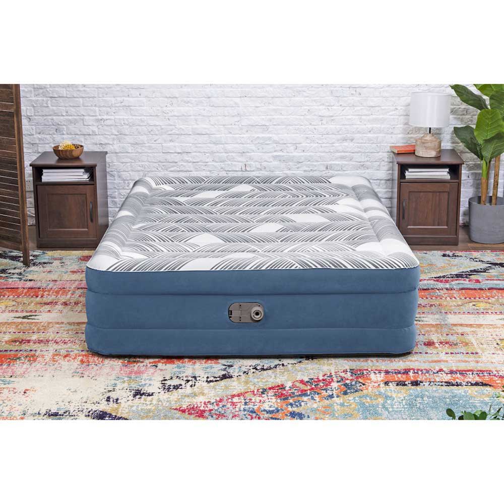 Купить Bestway 6713C Tritech Queen Усиленный встроенный насос I-Beam Double Air Bed Бесцветный Blue / Grey 203x152x46cm 7ft.ru в интернет магазине Семь Футов