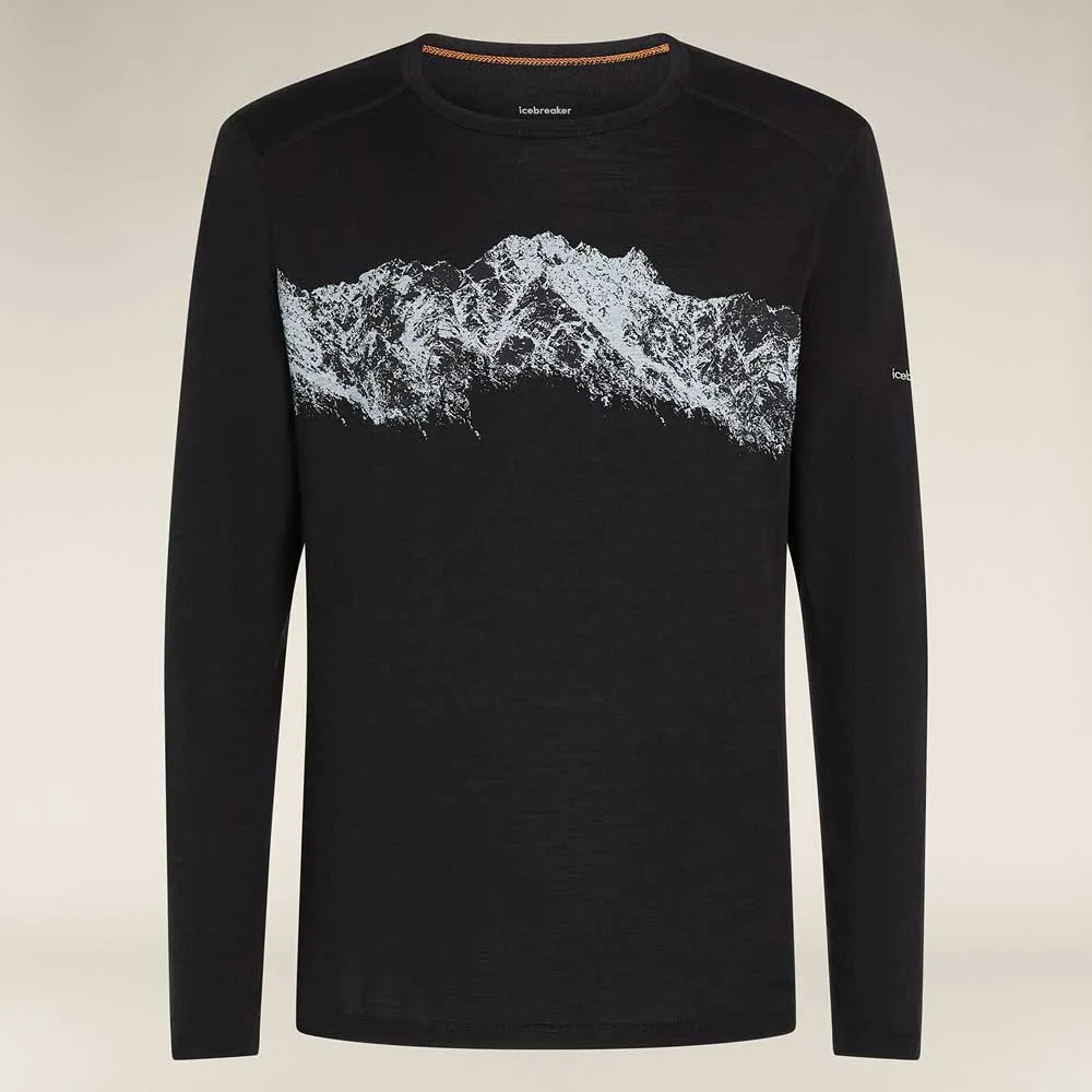 Купить Icebreaker 0A56QU001S Базовый слой с длинным рукавом Merino 200 Oasis Remarkables Черный Black S 7ft.ru в интернет магазине Семь Футов