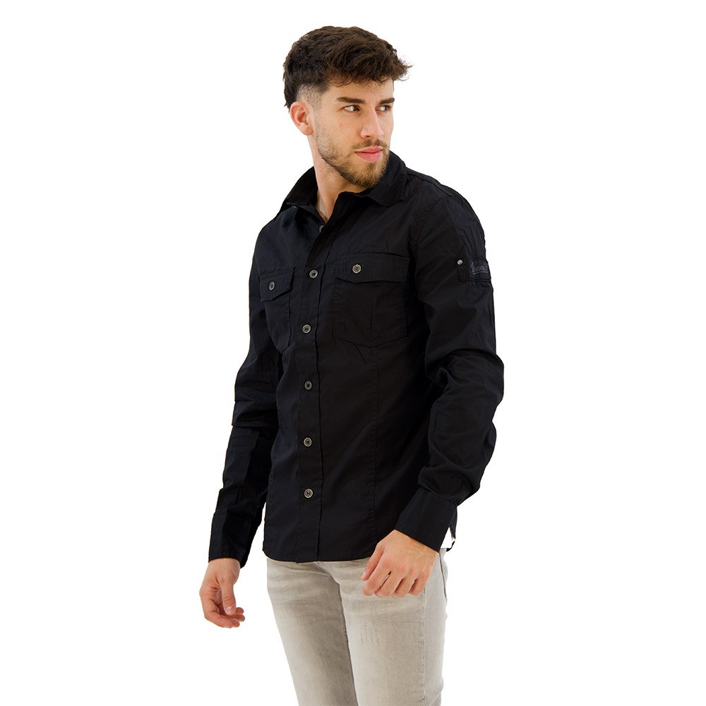 Купить Brandit 4005-2-XXL Рубашка с длинным рукавом Slim Черный Black 2XL 7ft.ru в интернет магазине Семь Футов