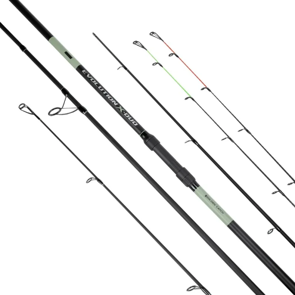 Купить Golden catch 2039001 карповая удочка Evolution X-Duo Grey / Black 140x10x10 3.9 m 7ft.ru в интернет магазине Семь Футов
