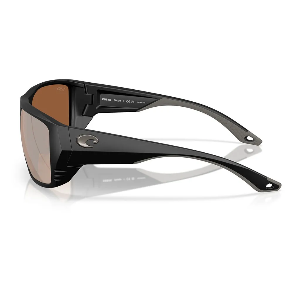 Купить Costa 06S9118-91180359 поляризованные солнцезащитные очки Finlet Matte Black 05 Copper Silver Mirror 580G/CAT3 7ft.ru в интернет магазине Семь Футов