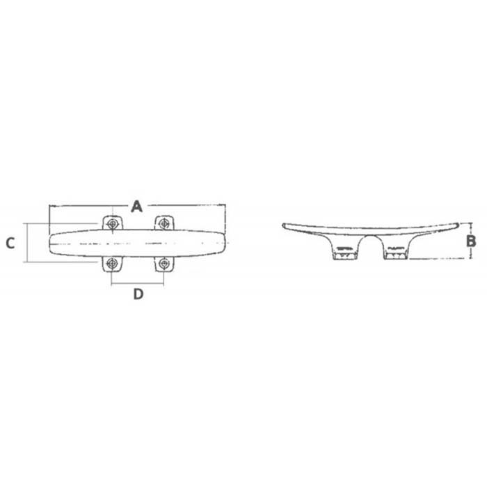 Купить Sa.fe. 4613003 Алюминиевая швартовная скоба Серебристый Silver 245 mm 7ft.ru в интернет магазине Семь Футов