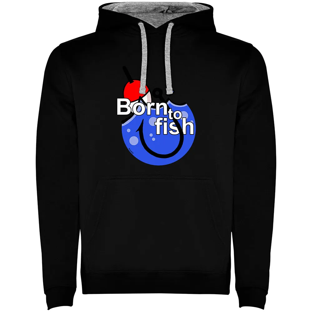 Купить Kruskis su1067020258k046 Толстовка с капюшоном Born to Fishing Black 30x25x10 M 7ft.ru в интернет магазине Семь Футов