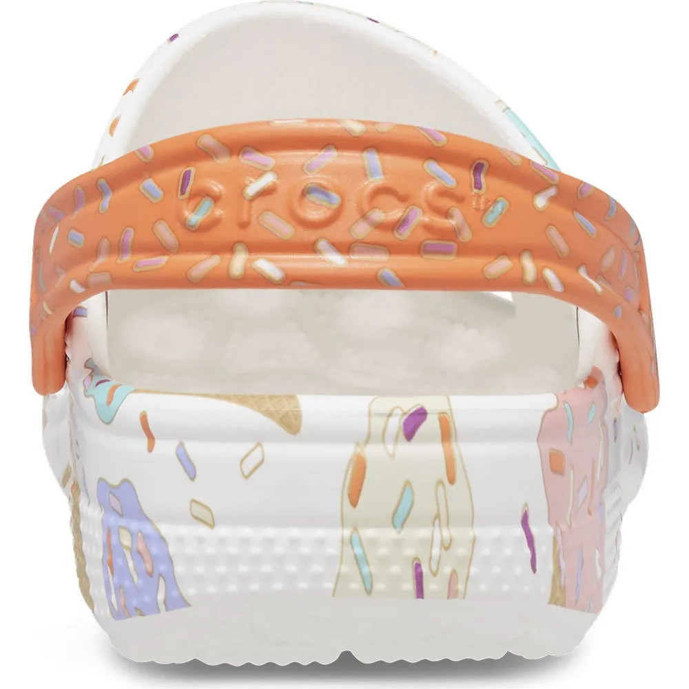 Купить Crocs 208572-94s-c9 Деревянные башмаки Classic Ice Cream Graphic White / Multi 35x25x15 EU 25 7ft.ru в интернет магазине Семь Футов