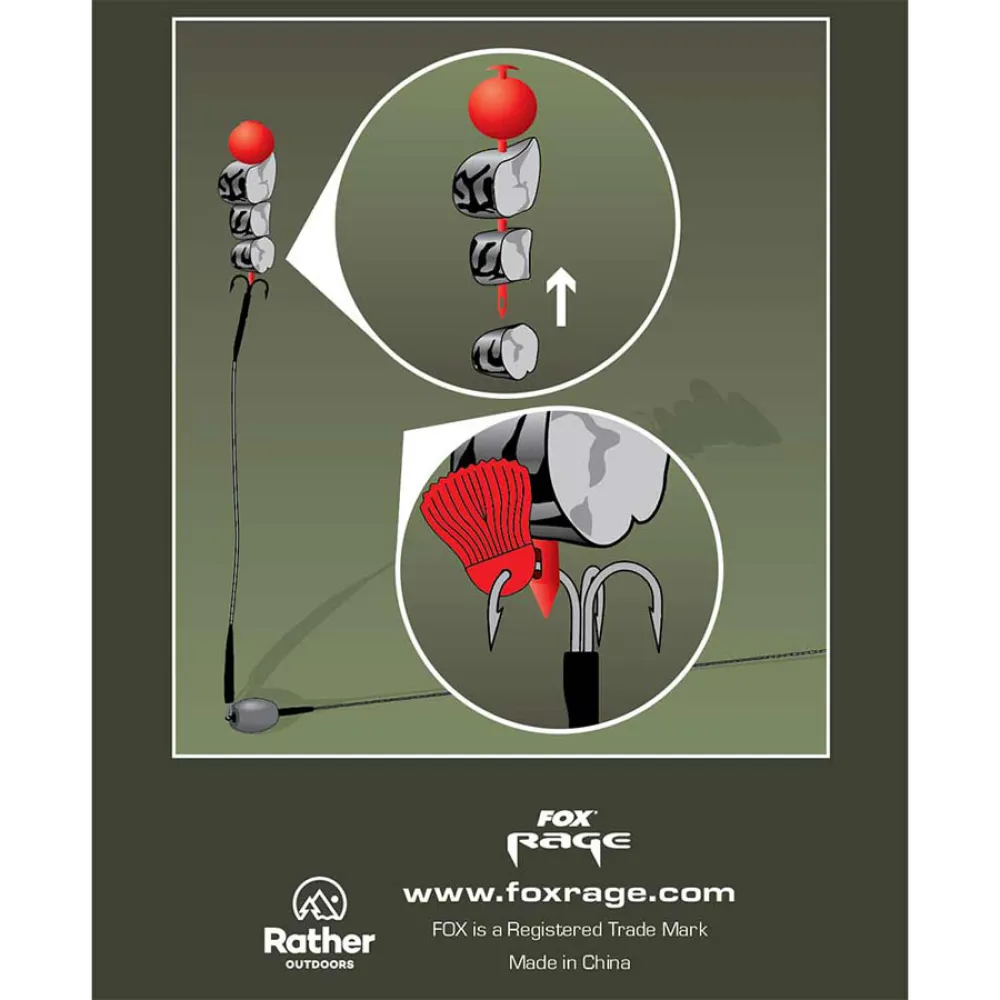Купить Fox rage FAC109-UNIT Набор Predator Deadbait Kebab  Red 7ft.ru в интернет магазине Семь Футов