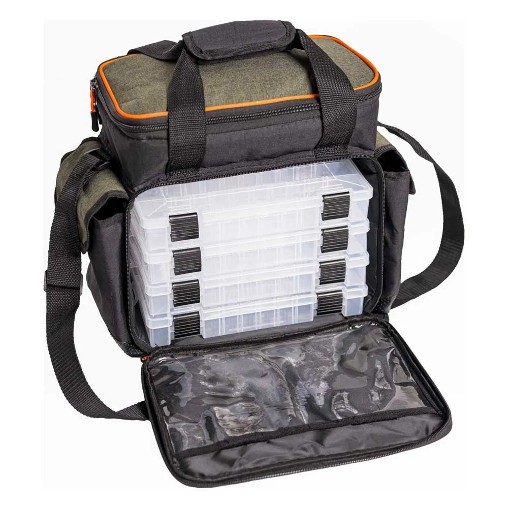 Купить Kinetic G275-032-101 сумка для приманок 4 Box System  Grey / Orange 40 x 20 x 35 cm 7ft.ru в интернет магазине Семь Футов