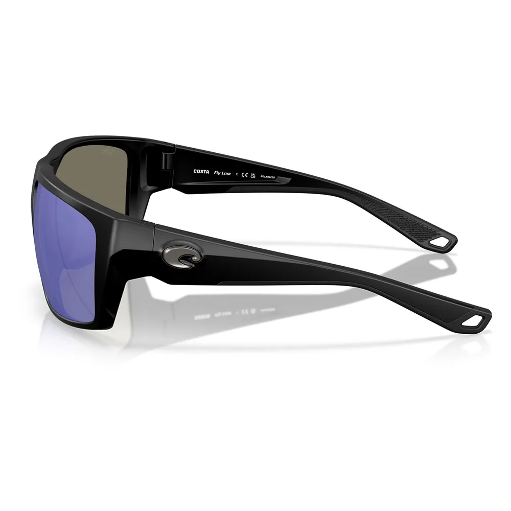 Купить Costa 06S9129-91290264 поляризованные солнцезащитные очки Fly line Бесцветный Matte Black / Black Blue Mirror 580G/CAT3 7ft.ru в интернет магазине Семь Футов