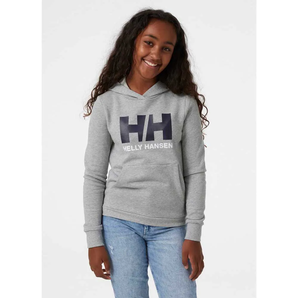 Купить Helly hansen 41677_949-10 Толстовка с капюшоном Logo Grey Melang 40x30x15 9-10 Years 7ft.ru в интернет магазине Семь Футов