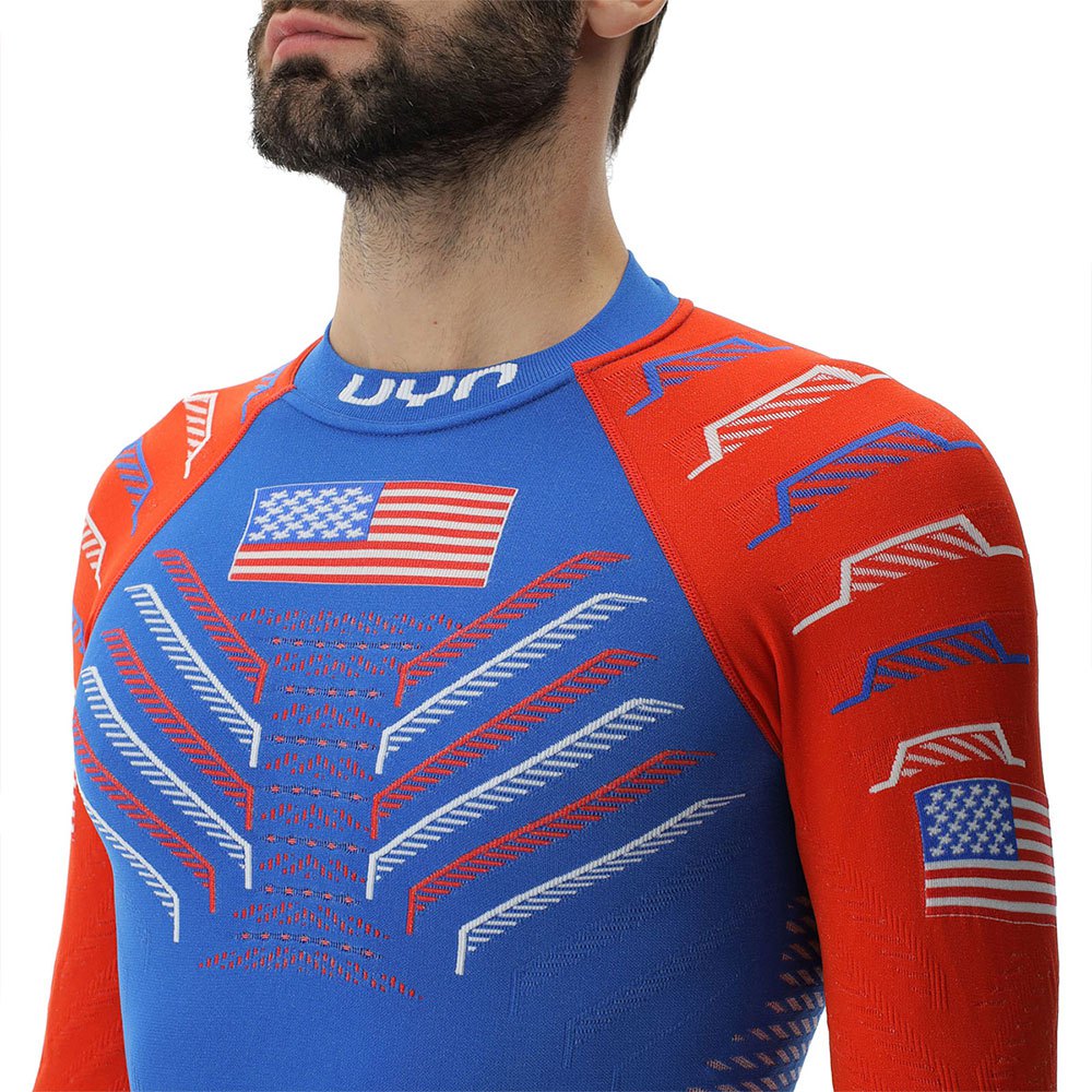 Купить UYN U100406-T025-S/M Базовый слой с длинным рукавом Natyon 3.0 Usa UW Turtle Neck Голубой USA S-M 7ft.ru в интернет магазине Семь Футов