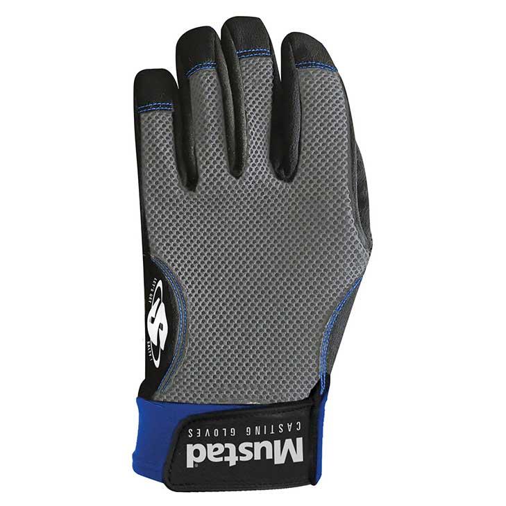 Купить Mustad GL002-L Перчатки Casting Голубой  Black / Blue L 7ft.ru в интернет магазине Семь Футов