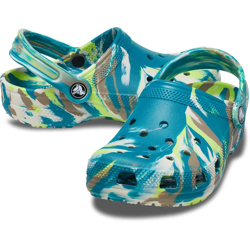 Купить Crocs 206838-3uf-c5 Деревянные башмаки Classic Marbled Limeade / Multi 35x25x15 EU 20 7ft.ru в интернет магазине Семь Футов