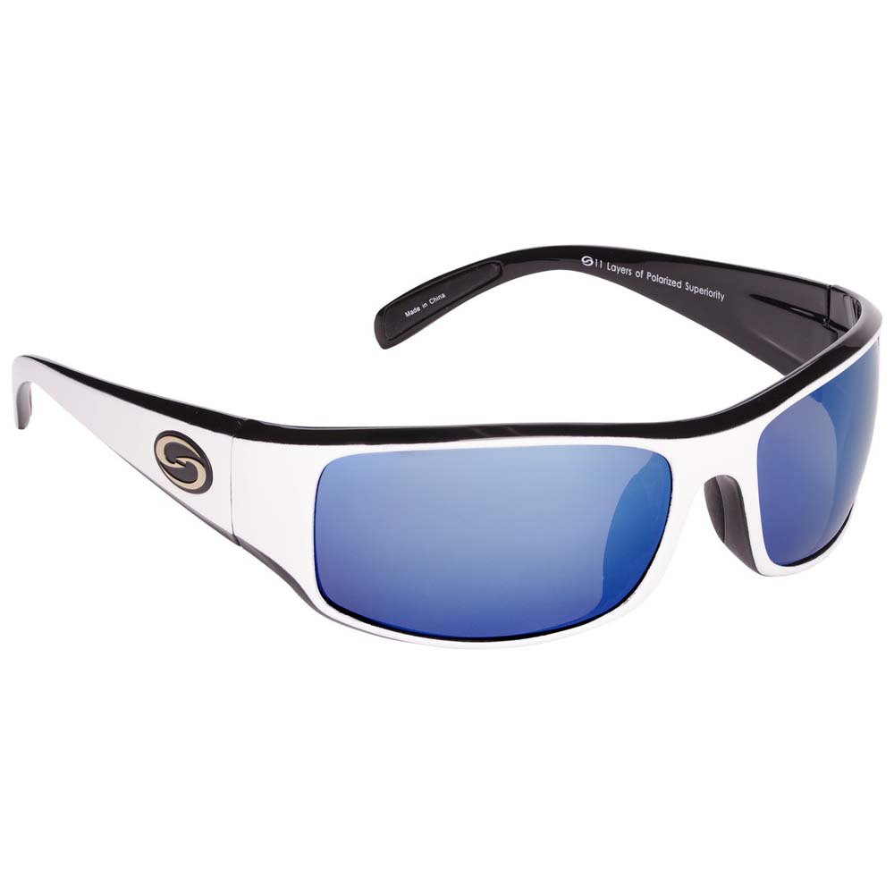 Купить Strike king SG-S11533 поляризованные солнцезащитные очки S11 Okeechobee Shiny White Black / White Blue Mirror 7ft.ru в интернет магазине Семь Футов