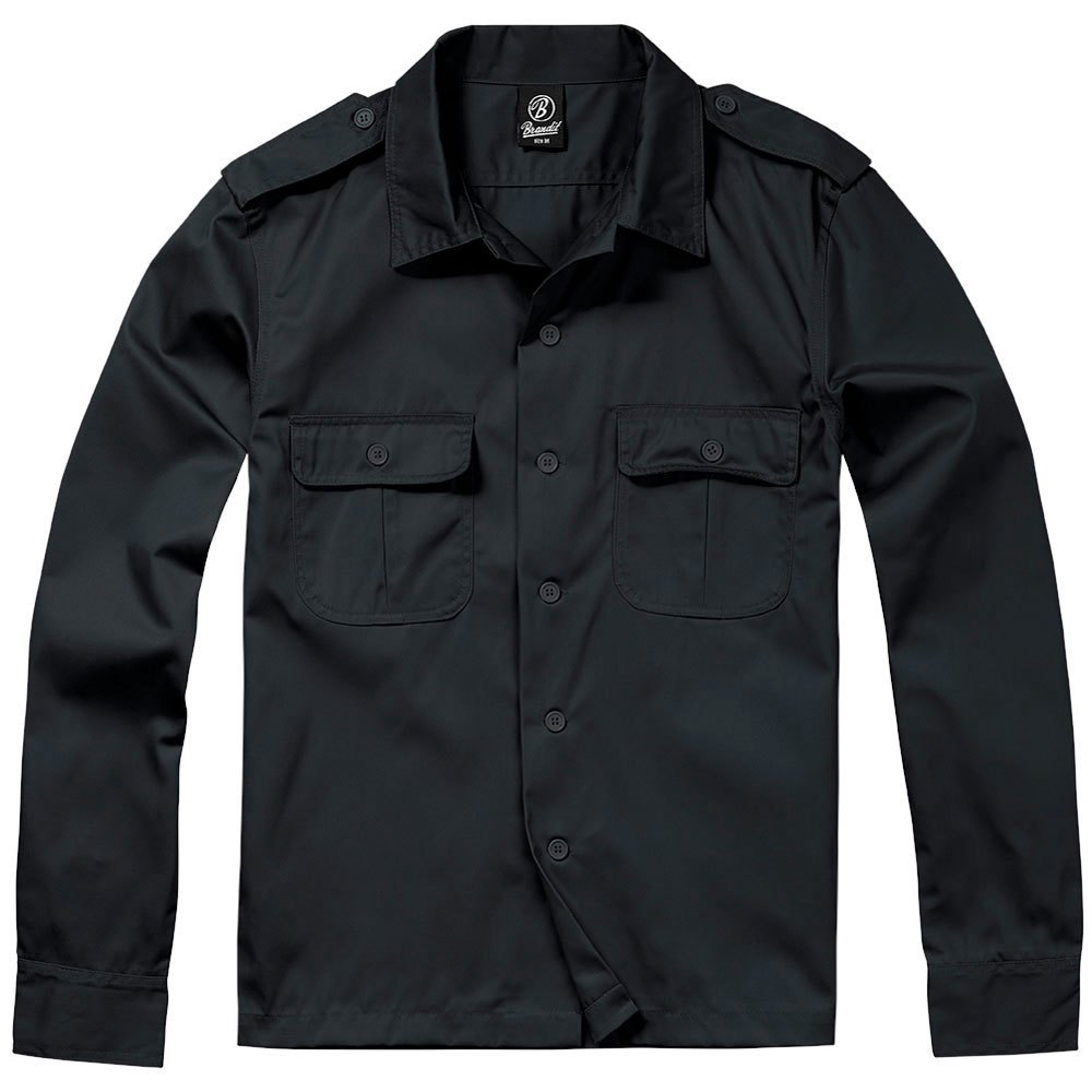 Купить Brandit 4102-2-XXL Рубашка с длинным рукавом US Черный Black 2XL 7ft.ru в интернет магазине Семь Футов
