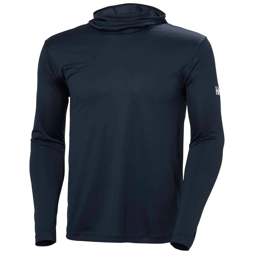 Купить Helly hansen 48262_597-s Футболка с длинным рукавом Tech hoodie Navy 30x25x2 7ft.ru в интернет магазине Семь Футов