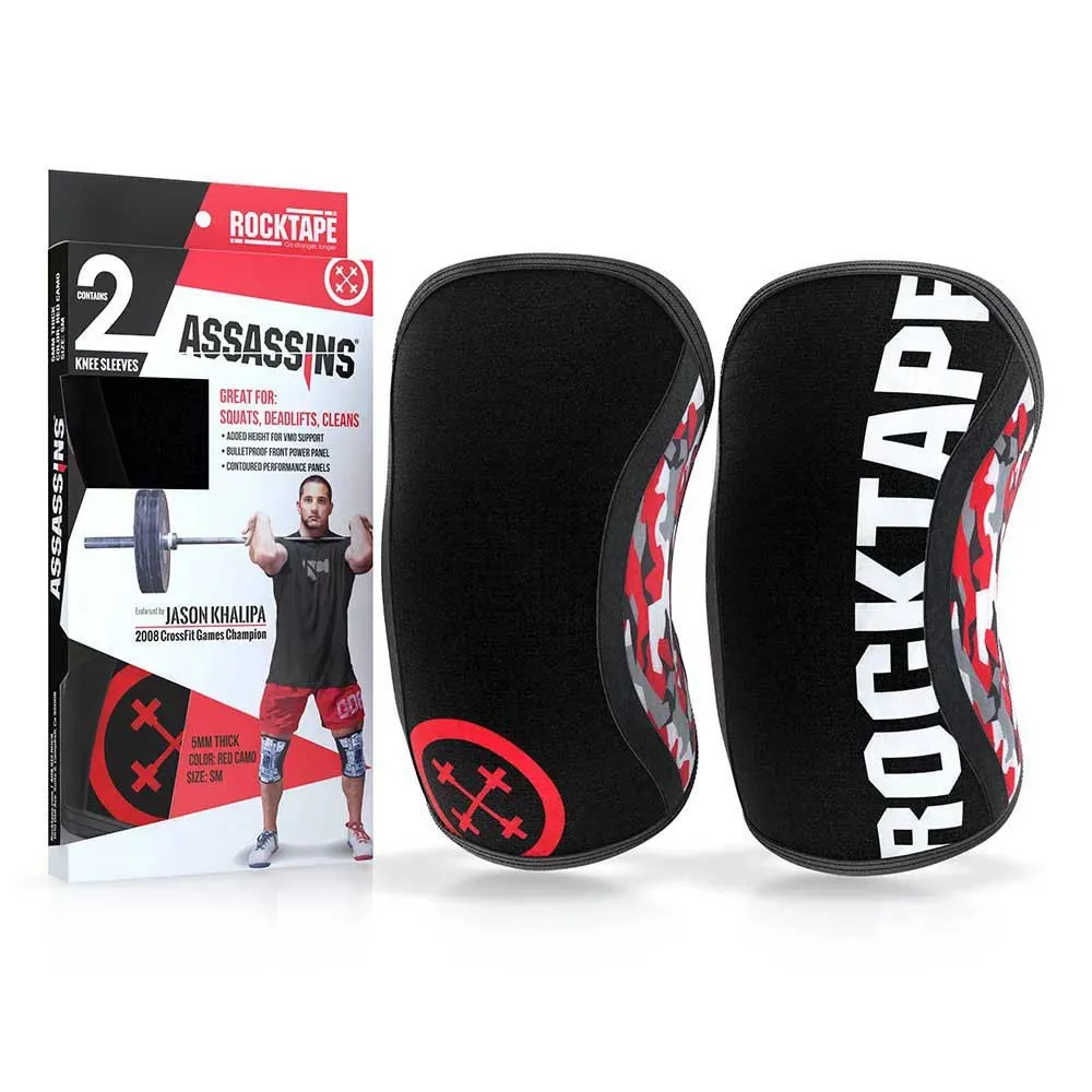 Купить Rock tape 21032-extralarge Наколенник Assassins 7 mm Black / Red 20x15x3 XL 7ft.ru в интернет магазине Семь Футов