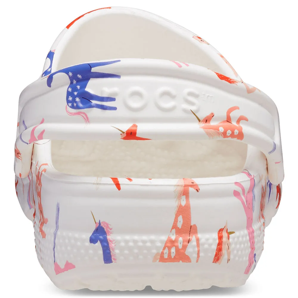 Купить Crocs 209697-9cd-c4 Деревянные башмаки Classic Character Print Unicorn 35x25x15 EU 19 7ft.ru в интернет магазине Семь Футов