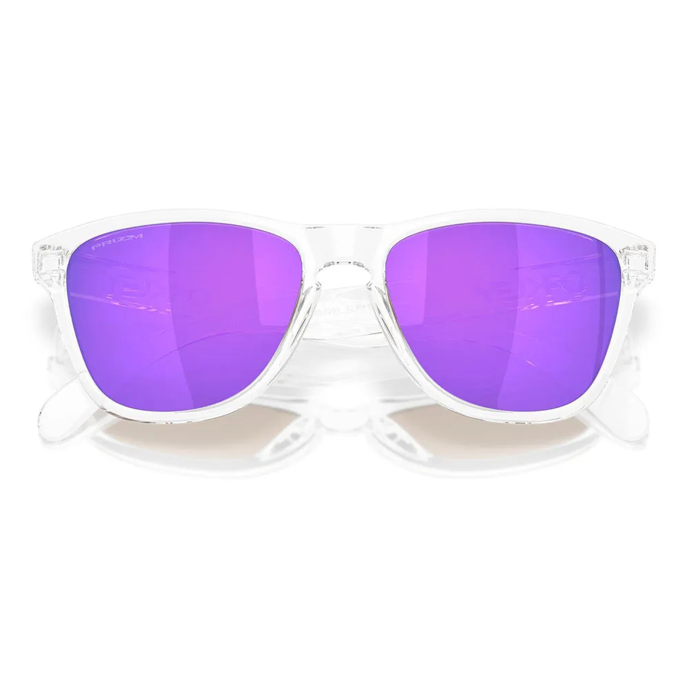 Купить Oakley OO9508-0253 Солнцезащитные очки Frogskins s Polished Clear Prizm Violet/CAT3 7ft.ru в интернет магазине Семь Футов