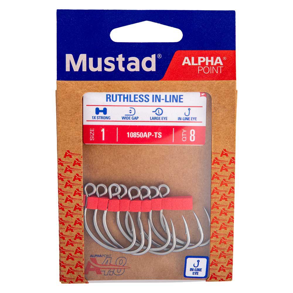 Купить Mustad 10850AP-TS-5/0-5A Ruthless In-Line Single Крючки С Одним Глазком Titan Steel 5/0 7ft.ru в интернет магазине Семь Футов