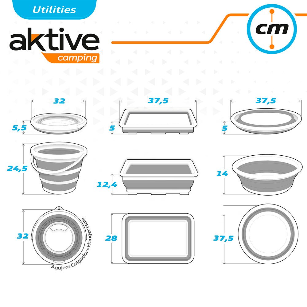 Купить Aktive 52982 Plegable Комплект для кемпинга Серый Grey 7ft.ru в интернет магазине Семь Футов