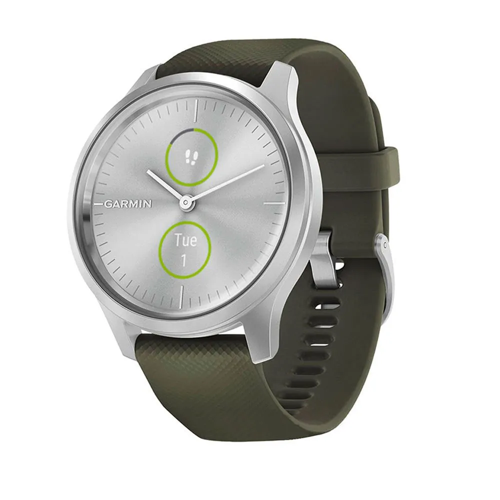 Купить Garmin 010-02240-01 Часы Vivomove Style Зеленый  Silver / Moss Green Silicone 42 mm 7ft.ru в интернет магазине Семь Футов