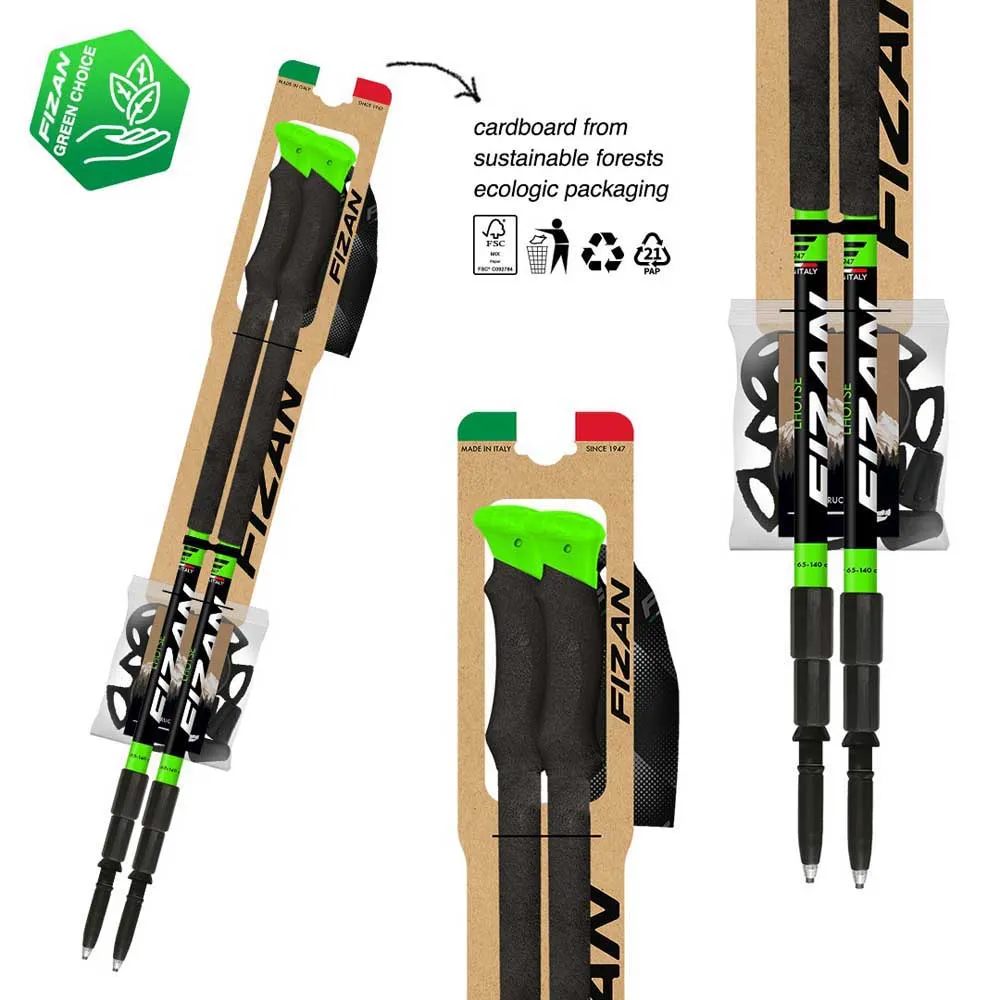 Купить Fizan FZS207506 трости Lhotse  Black / Green 65-140 cm 7ft.ru в интернет магазине Семь Футов