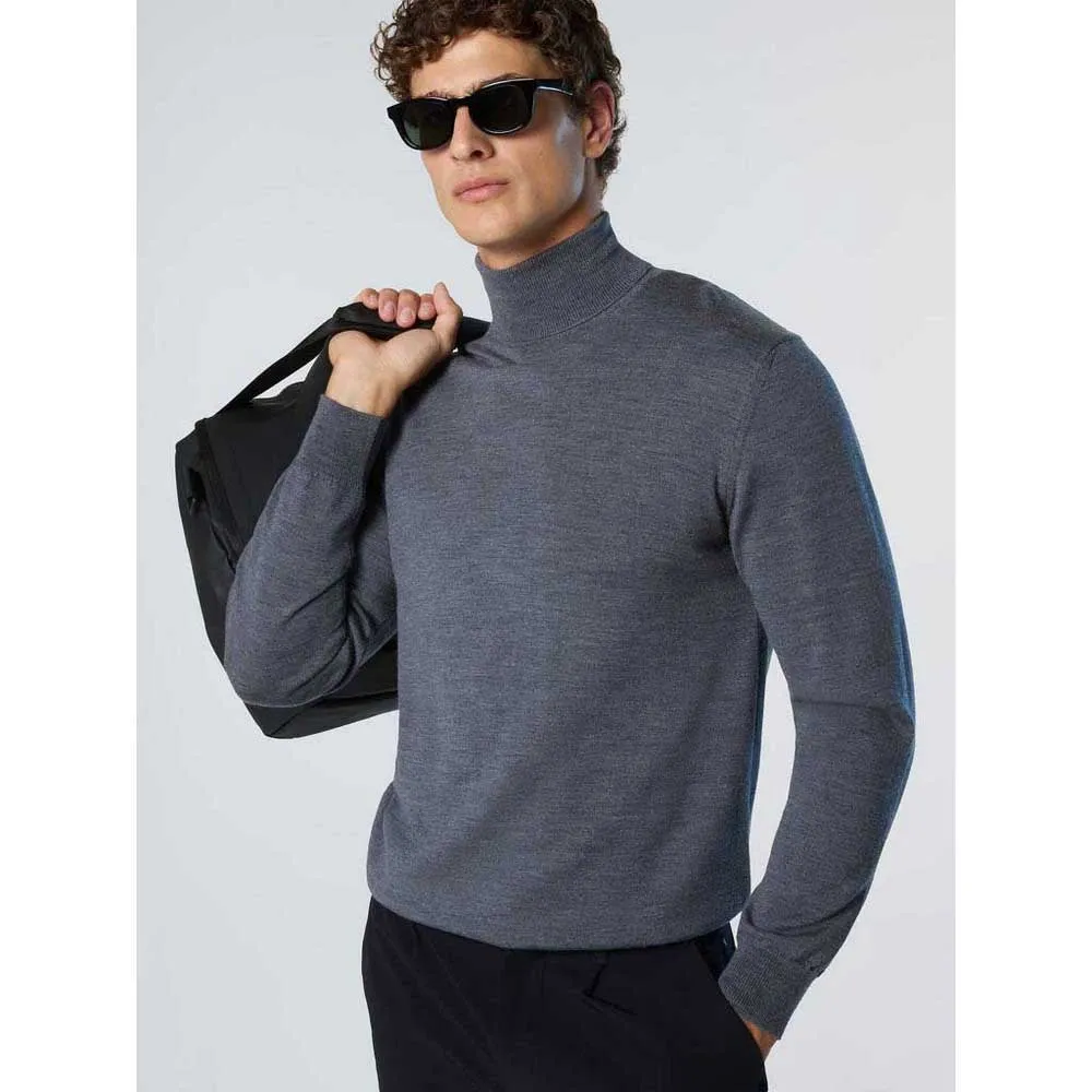 Купить North sails 699157-0928-l Свитер с высоким воротом 12GG Medium Grey Melange 35x25x15 7ft.ru в интернет магазине Семь Футов