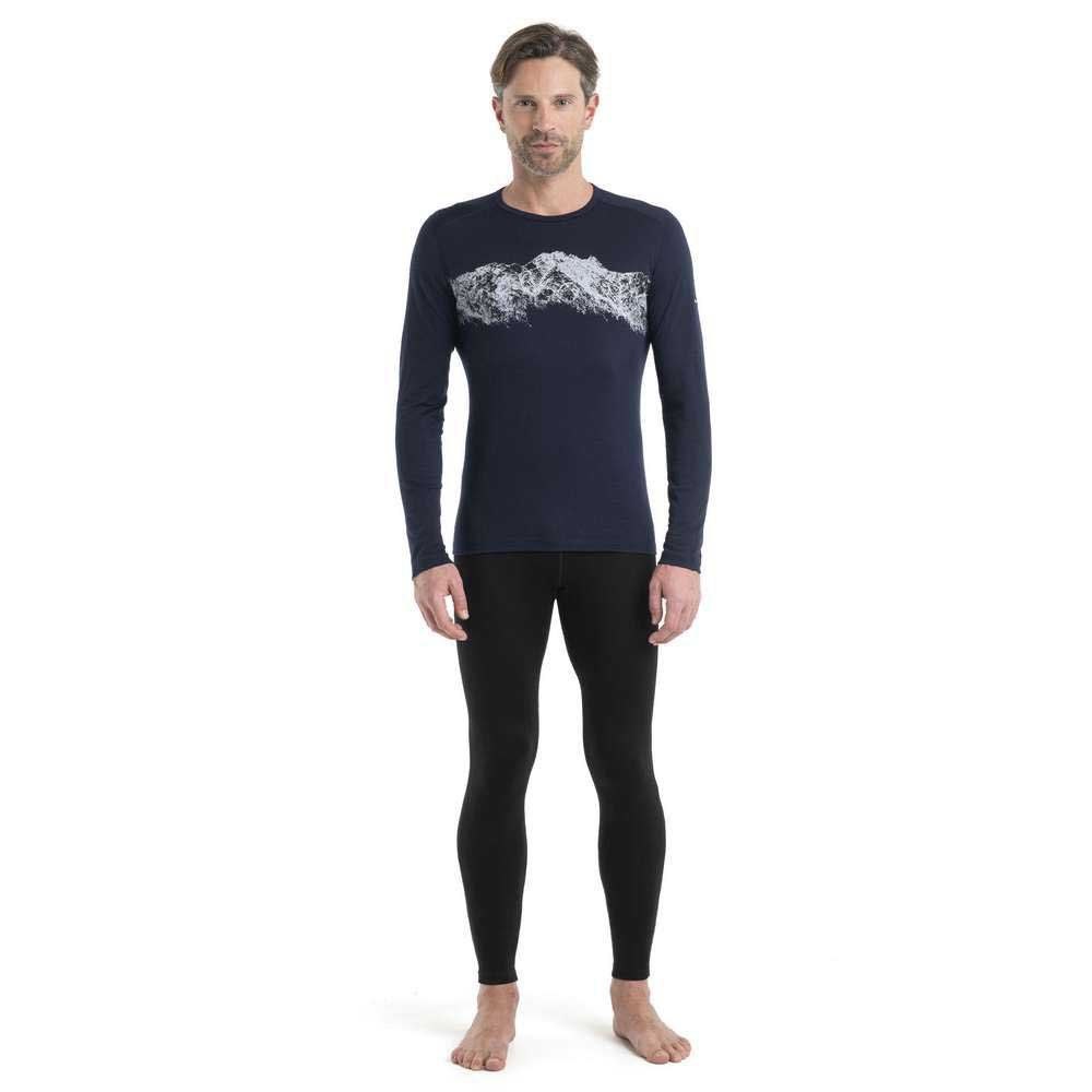 Купить Icebreaker 0A56QU401S Базовый слой с длинным рукавом 200 Oasis Crewe Remarkables Merino Голубой Midnight Navy S 7ft.ru в интернет магазине Семь Футов