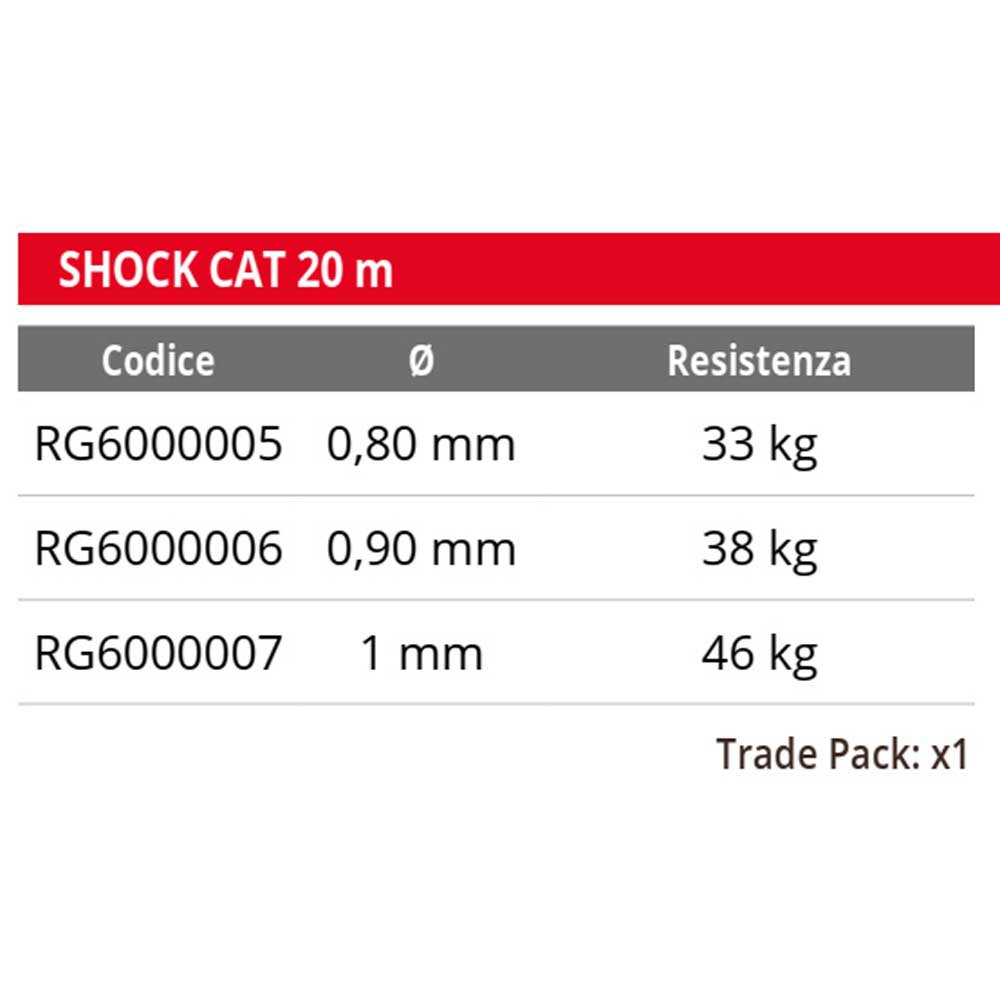 Купить Ragot RG6000005 Shock Cat 20 m Монофиламент  Clear 0.800 mm 7ft.ru в интернет магазине Семь Футов