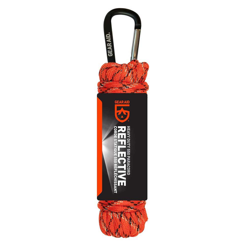 Купить Gear aid 80672 550 Paracord 9 m Веревка  Orange / Reflective 7ft.ru в интернет магазине Семь Футов