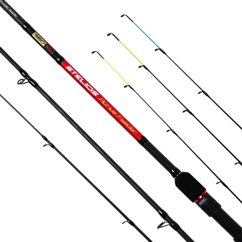 Купить Golden catch 2039266 карповая удочка Stelios Active Feeder Black / Red 140x10x10 3.9 m 7ft.ru в интернет магазине Семь Футов