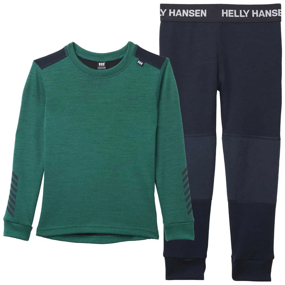 Купить Helly hansen 40526_439-128 Набор базовых слоев Lifa Merino Set Emerald 60x40x40 7-8 Years 7ft.ru в интернет магазине Семь Футов
