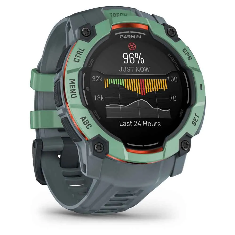 Купить Garmin 010-03020-01 Часы Instinct 3 50 mm Amoled Зеленый  Green / Grey 7ft.ru в интернет магазине Семь Футов