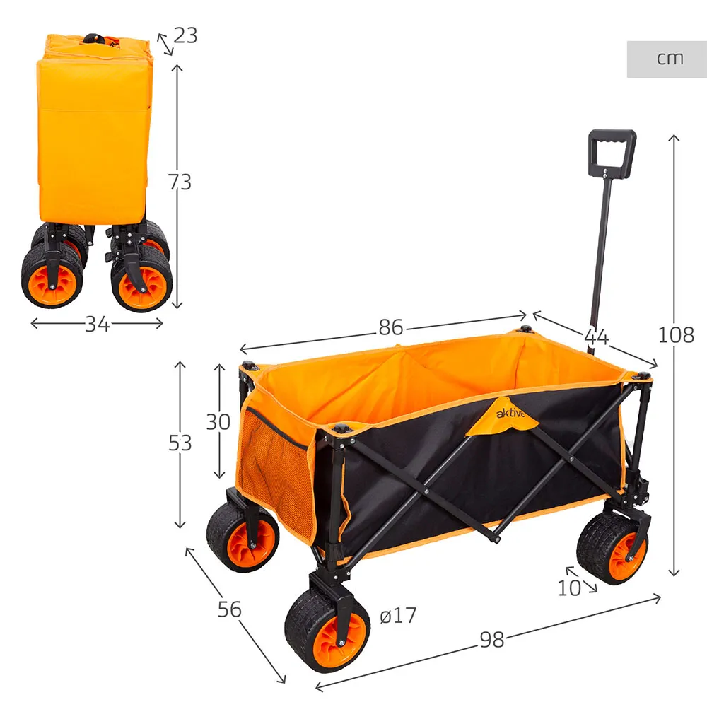 Купить Aktive 62372 Складная тележка на 360º  Multicolour 7ft.ru в интернет магазине Семь Футов