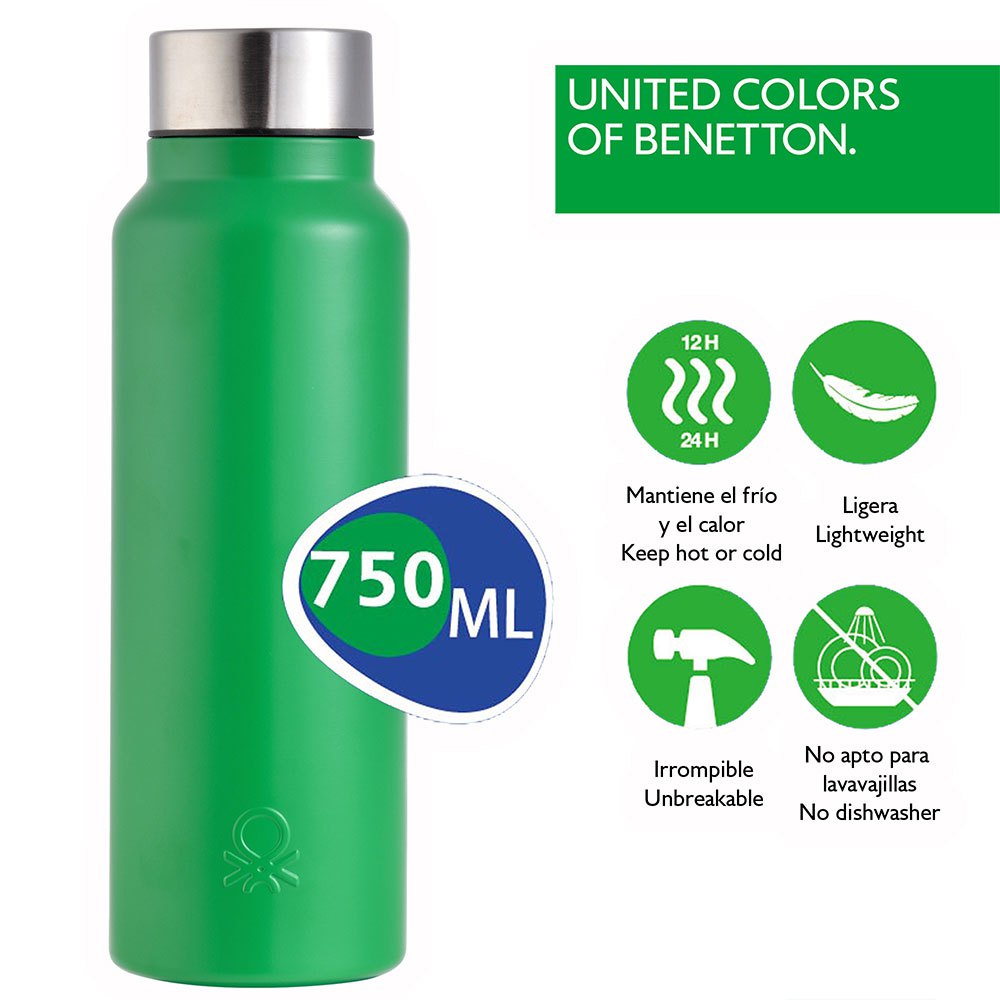 Купить Benetton BE094 750ml Бутылка для воды Бесцветный Green 7ft.ru в интернет магазине Семь Футов