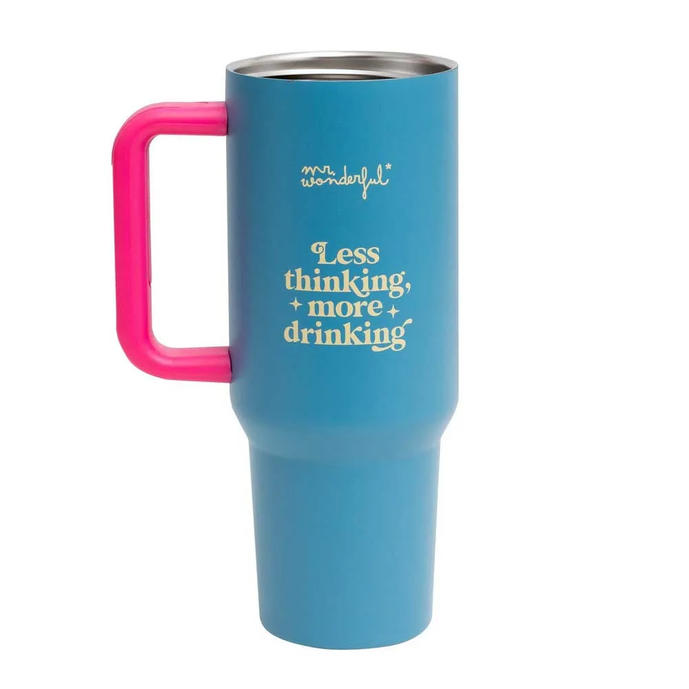Купить Mr wonderful 8445641052605 термос Less Thinking More Drinking Pink 27x12x10 7ft.ru в интернет магазине Семь Футов