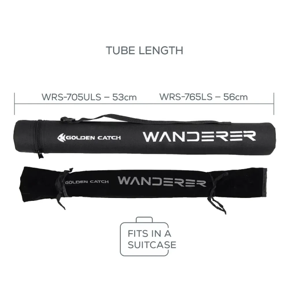 Купить Golden catch 2039230 спиннинговое удилище Wanderer Tube Included Black 50x10x10 2.1 m 7ft.ru в интернет магазине Семь Футов