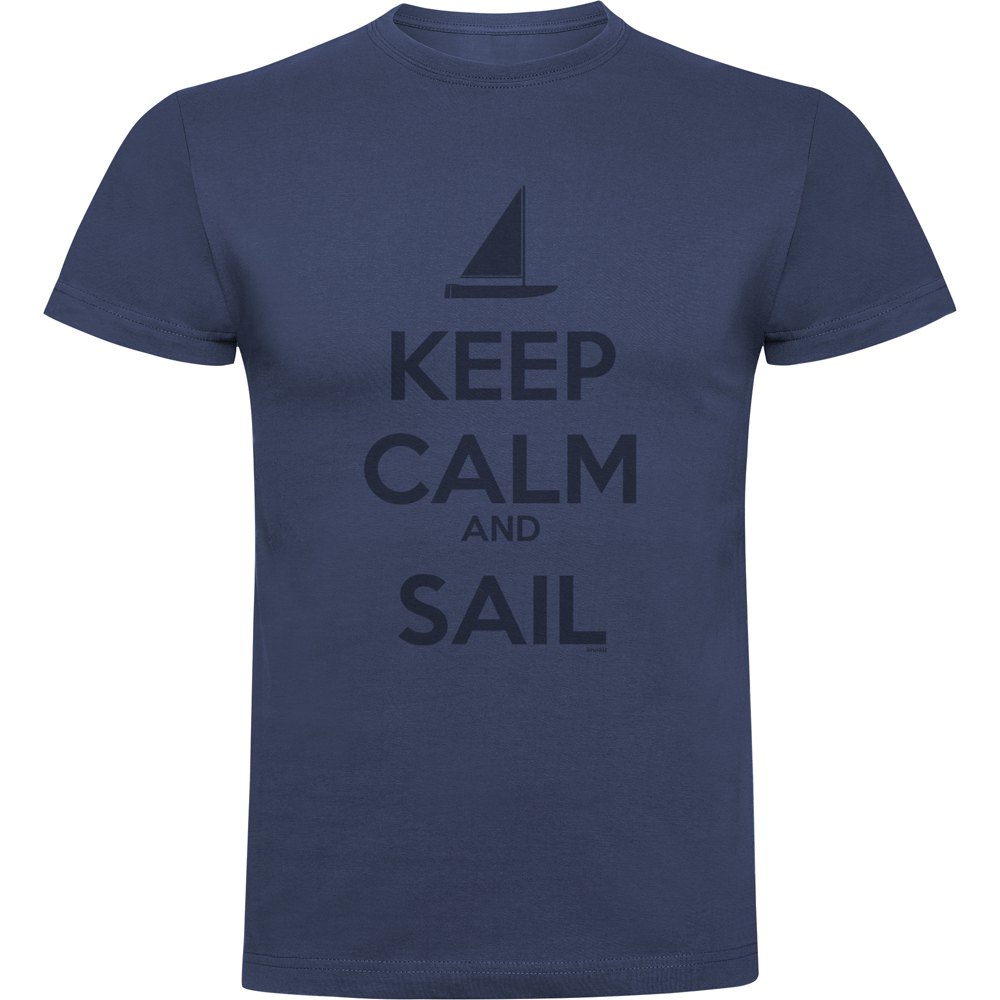 Купить Kruskis CA65500486S090 Футболка с коротким рукавом Keep Calm And Sail Голубой Denim Blue XL 7ft.ru в интернет магазине Семь Футов