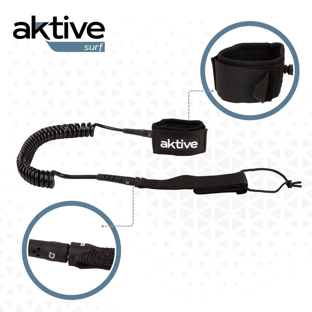 Купить Aktive 62051 Спиральный лиш для сапсерфинга Black 3x8x49 20 cm 7ft.ru в интернет магазине Семь Футов