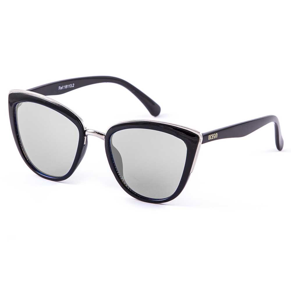 Купить Ocean sunglasses 18113.3 Солнцезащитные очки Cat Eye Shiny Black/Gold Silver Flat/CAT2 7ft.ru в интернет магазине Семь Футов