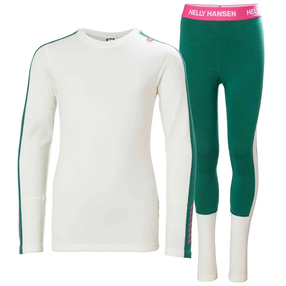 Купить Helly hansen 49403_439-152 Набор базовых слоев Lifa Merino Midweight Set Emerald 60x40x40 11-12 Years 7ft.ru в интернет магазине Семь Футов