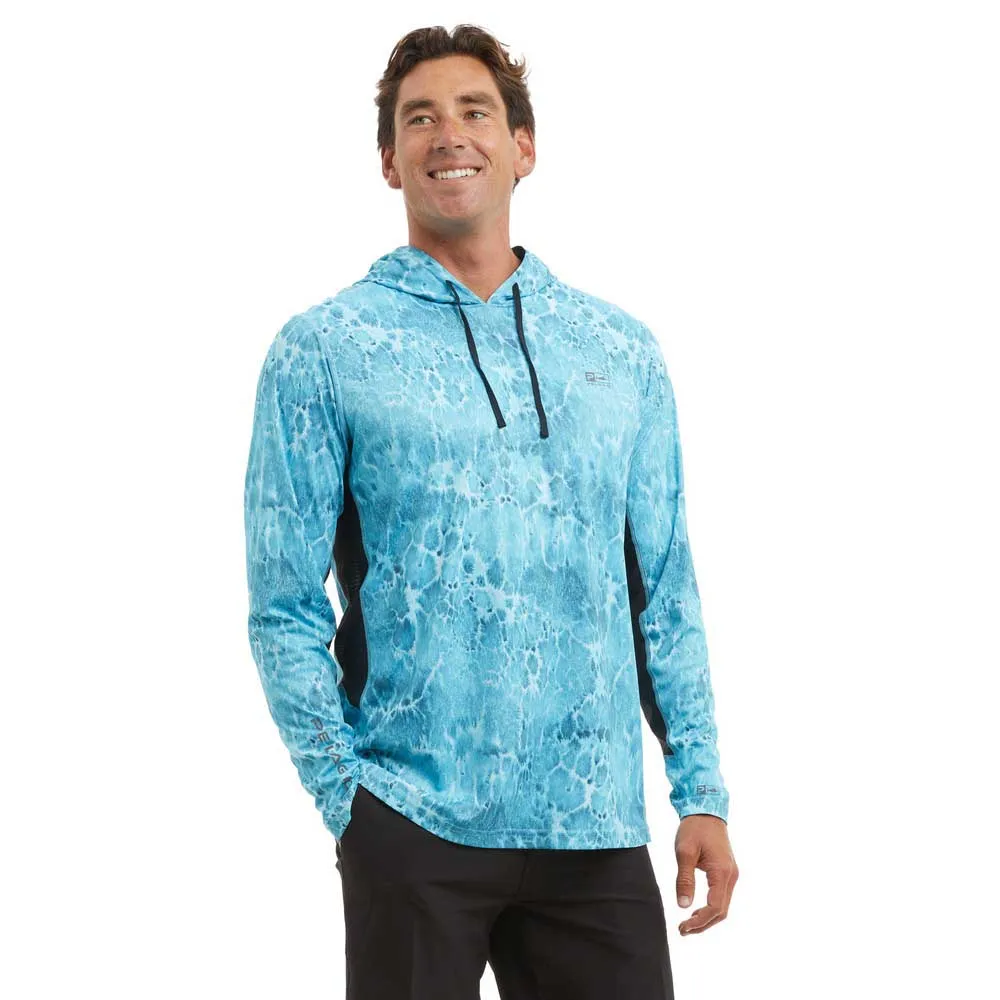 Купить Pelagic 1015243012-TAB-XXL Футболка с длинным рукавом с защитой от ультрафиолета Vaportek Prop Wash Tahiti Blue 2XL 7ft.ru в интернет магазине Семь Футов