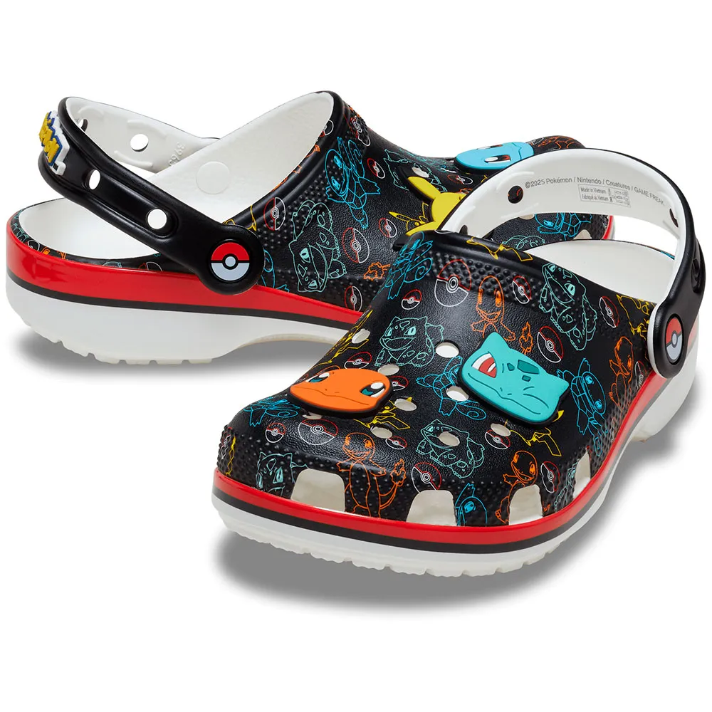 Купить Crocs 211344-90h-j3 Деревянные башмаки Pokemon Print Classic Multi 35x25x15 EU 34 7ft.ru в интернет магазине Семь Футов